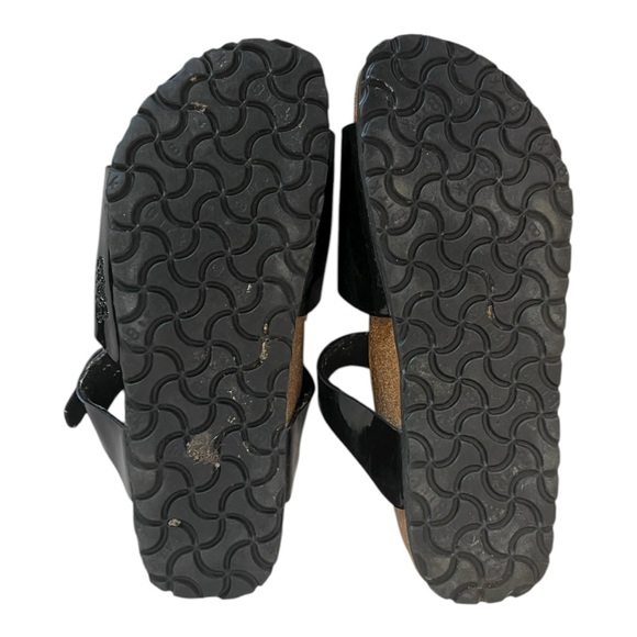 Birkenstock | Birki’s Florida Shiny‎ Black 3 Straps Sandals W7 M5 EU 38 Leather - Picture 8 of 12